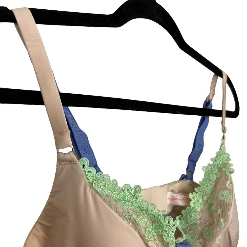 IN LOVE WITH PP PRETTY POLLY Nude Beige Underwire Lightly Lined Bra Lace sz 38C - Picture 16 of 16